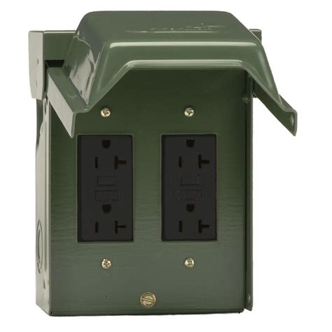 outside metal receptacle box|outdoor 240v outlet box.